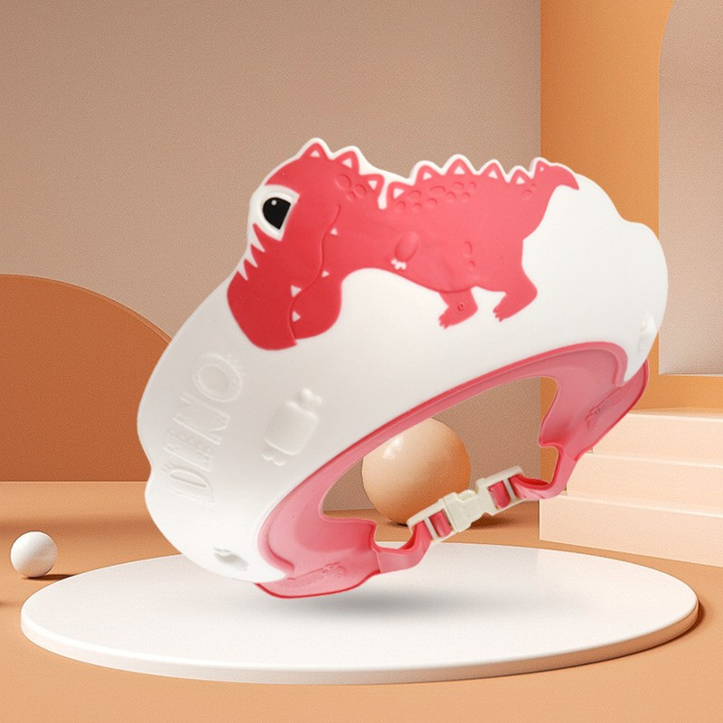 Bonnet de bain bébé Dino Flamme rouge passion, motif dinosaure coloré, protection maximale pour bains sereins
