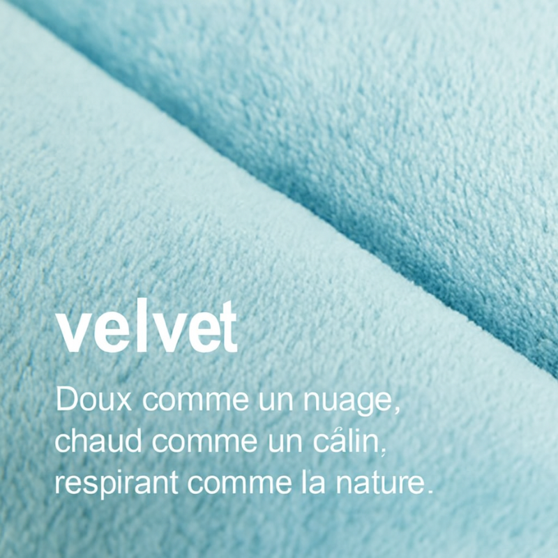 Tissu velours bleu de chanceliere bebe doux respirant et chaud pour confort optimal