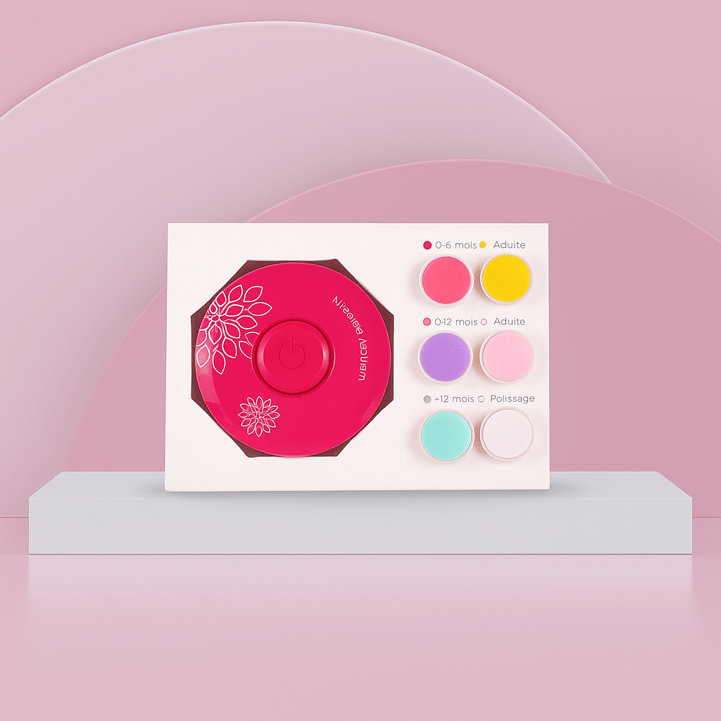 Magic Manicure | Coupe-ongles bébé électrique Kits pour la santé et la toilette des bébés Entre Bébé et Moi Kit Élégance Rose - Manucure Sécurisée 0-36 mois