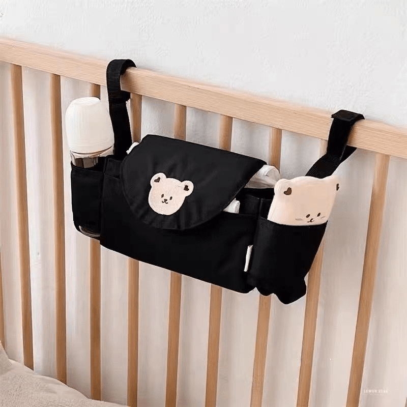 Organisateur Bear Friends fixé barreaux lit bébé polyvalent biberon