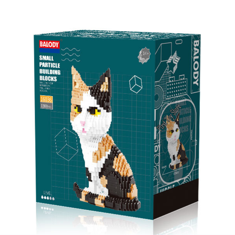 Puzzle 3D Chat tricolore 1300 pièces - Modèle Calico orange noir blanc à construire