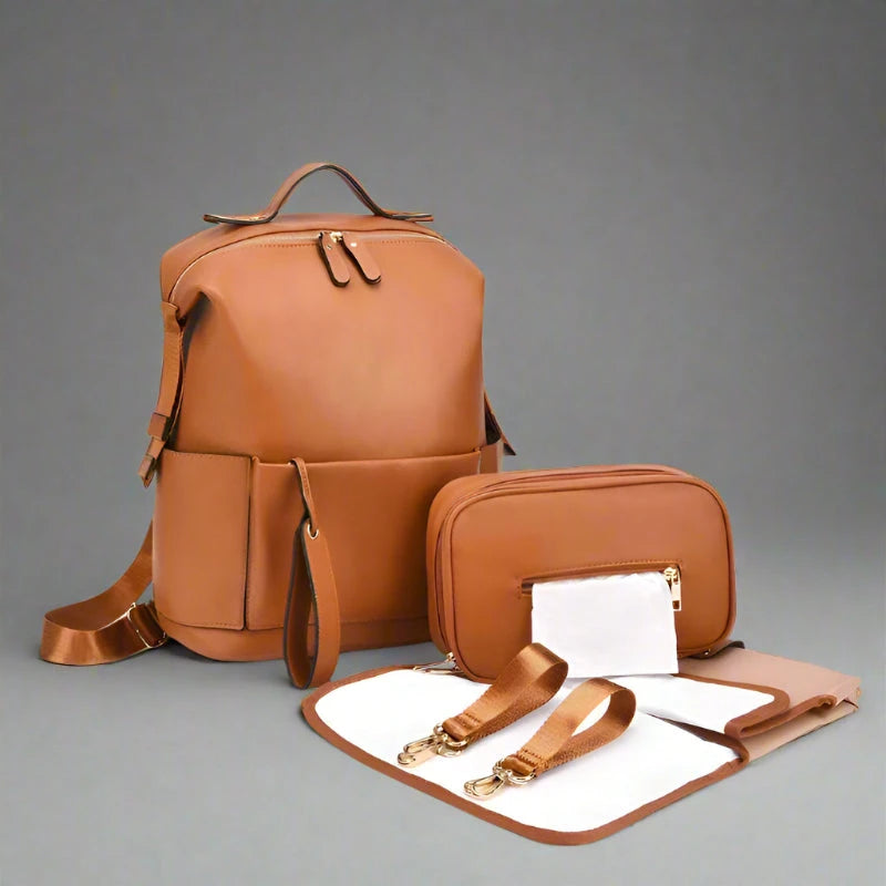 Sac à langer : Le compagnon parfait pour les sorties avec bébé Sacs à langer Entre Bébé et Moi Nature Taupe – Douceur & Polyvalence