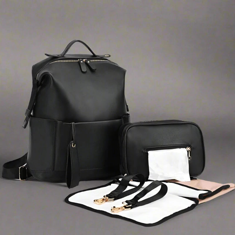Sac à langer : Le compagnon parfait pour les sorties avec bébé Sacs à langer Entre Bébé et Moi Noir Prestige – Chic Intemporel & Fonctionnel