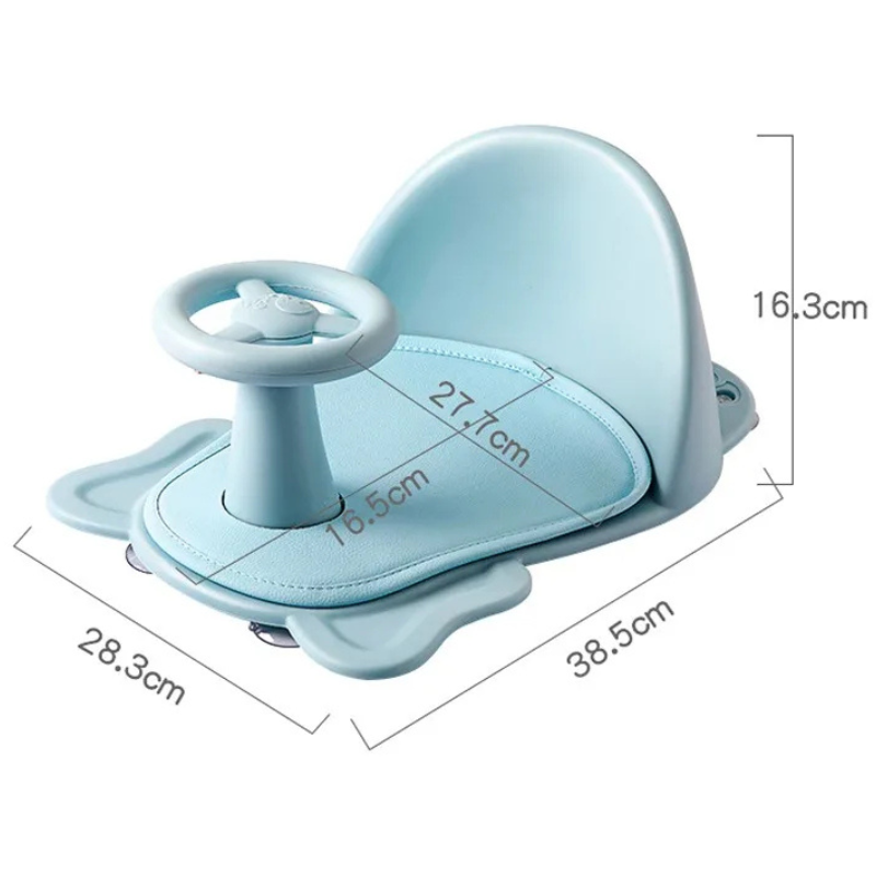Dimensions et mesures du siège de bain bébé - 28.3cm x 33.5cm x 16.3cm - spécifications techniques