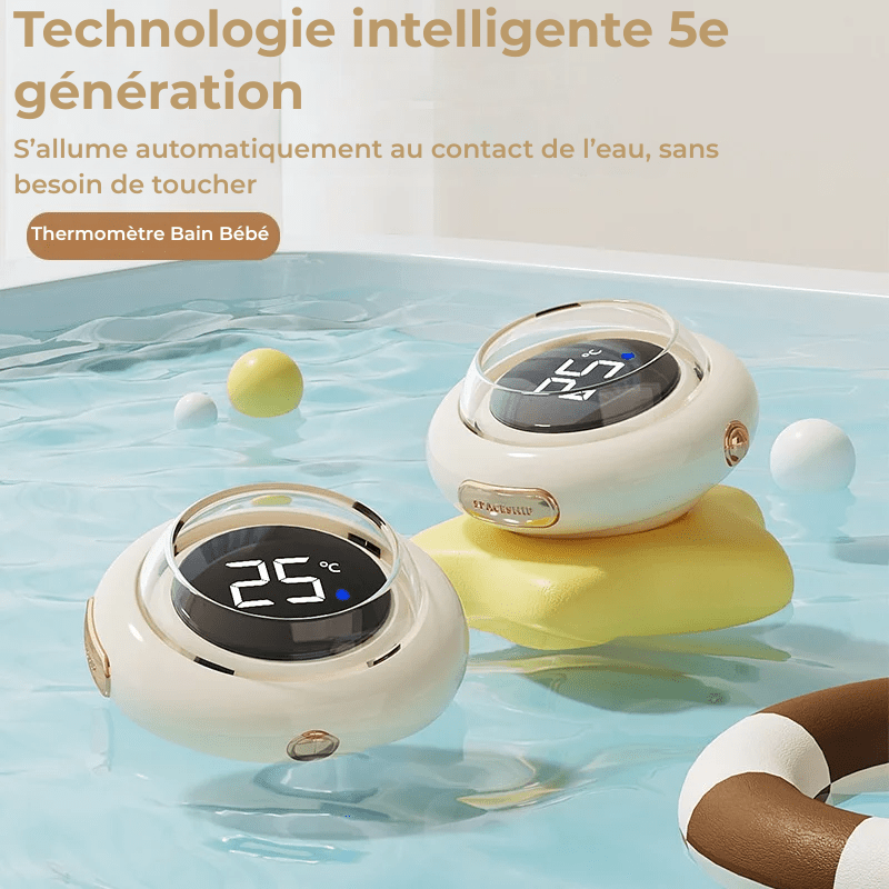 Thermomètre bain bébé automatique