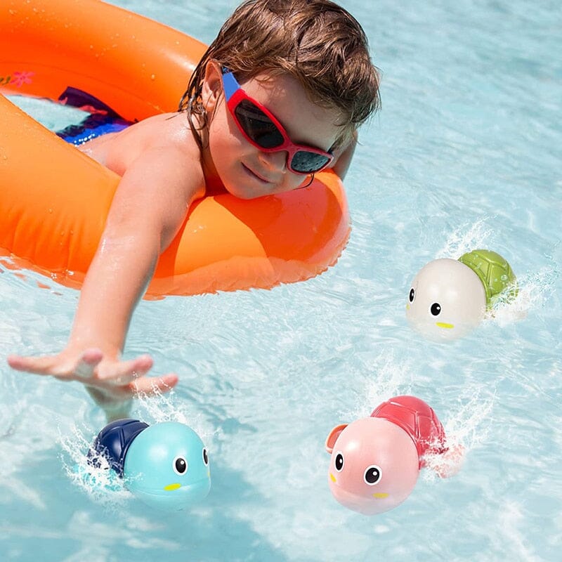 Baby Bath Toys Bathing Cute Swimming Turtle Whale Pool Beach Classic Chain Clockwork Water Toy For Kids Water Playing Toys 0 Entre Bébé et Moi