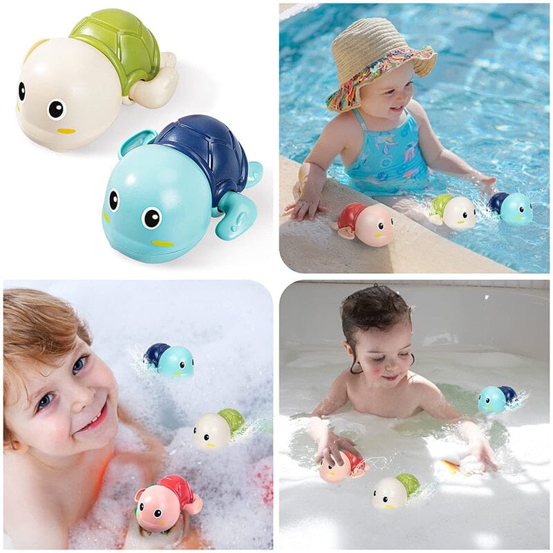 Baby Bath Toys Bathing Cute Swimming Turtle Whale Pool Beach Classic Chain Clockwork Water Toy For Kids Water Playing Toys 0 Entre Bébé et Moi