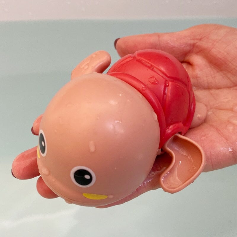 Baby Bath Toys Bathing Cute Swimming Turtle Whale Pool Beach Classic Chain Clockwork Water Toy For Kids Water Playing Toys 0 Entre Bébé et Moi pink tortoise