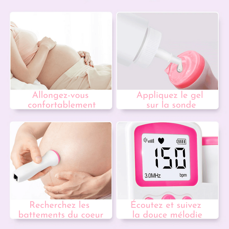 Doppler Foetal portable pour Maman Doopler foetal Entre Bébé et Moi