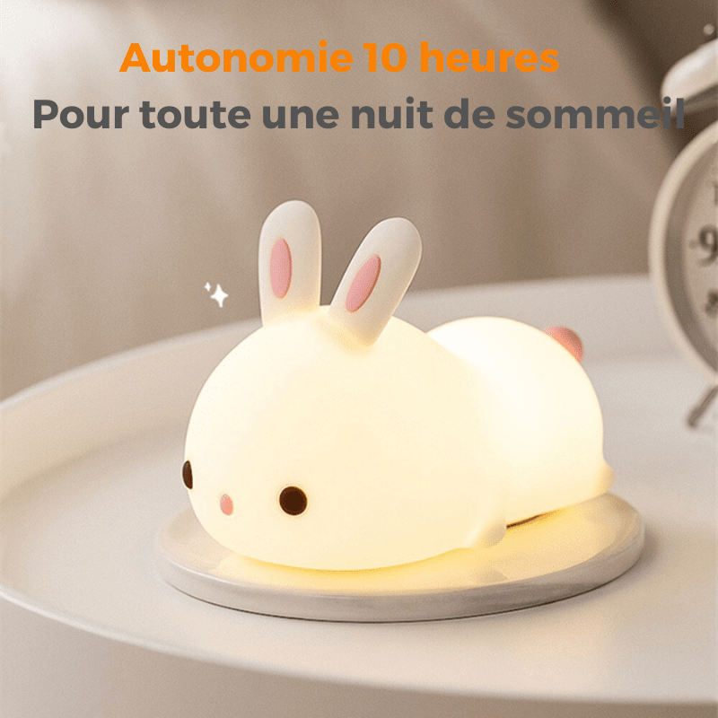 Lapinou Night | Veilleuse en silicone souple pour bébé 0 Entre Bébé et Moi