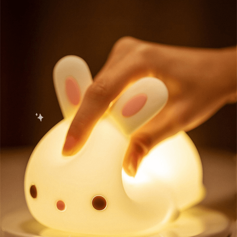 Lapinou Night | Veilleuse en silicone souple pour bébé 0 Entre Bébé et Moi