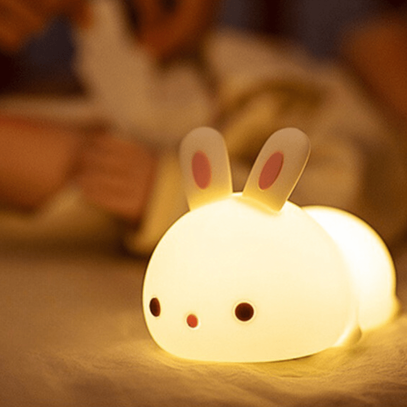 Lapinou Night | Veilleuse en silicone souple pour bébé 0 Entre Bébé et Moi Lapinou tactile