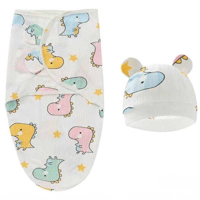 SimplyCover | Couverture d'emmaillotage 0 Entre Bébé et Moi Dino 0-6M