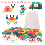 TangramMonti | Ma méthode d'éveil Montessori puzzle Jeux educatif Entre Bébé et Moi TangramMonti 180Pcs 