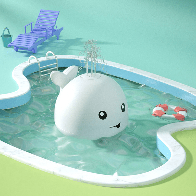 Wally la baleine | Le jouet de bain d'éveil 0 Entre Bébé et Moi Blanc