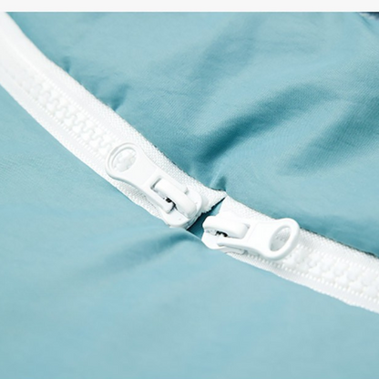 Fermeture eclair double curseur de chanceliere bebe pour ouverture facile et securisee