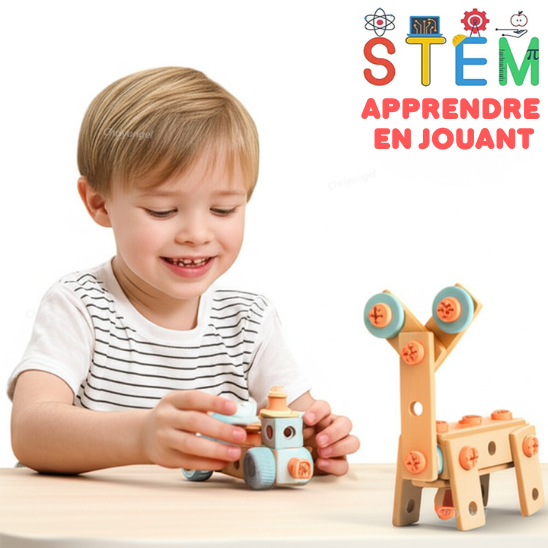 Jeu de construction STEM Bricokid – apprendre en jouant, développer la logique, la motricité et la créativité dès le plus jeune âge.