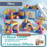 MAGNETMONTI | Ma méthode d'éveil Montessori. 0 Entre Bébé et Moi MAGNETMONTI 78pcs + 1 Ebook offert + Livraison offerte 