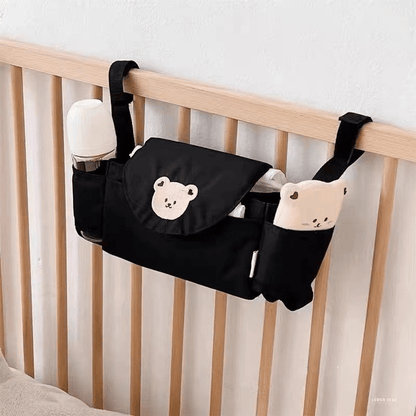 Organisateur Bear Friends fixé barreaux lit bébé polyvalent biberon