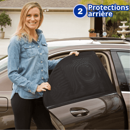 Pare-Soleil Barrière Anti-Moustique pour Voiture pare-soleil Entre Bébé et Moi 2 Protections Arrière 