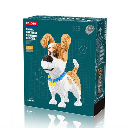 Puzzle 3D Corgi 2100 pièces - Chien orange et blanc avec collier bleu à assembler