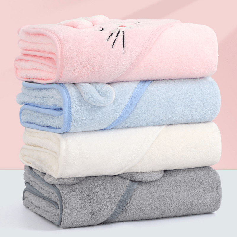 Serviettes de Bain Bébé à Capuche - Peignoirs Ultra-Doux et Absorbants Serviette de bain bébé Entre Bébé et Moi 