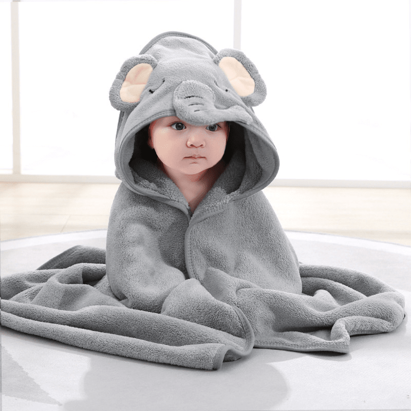 Serviettes de Bain Bébé à Capuche - Peignoirs Ultra-Doux et Absorbants Serviette de bain bébé Entre Bébé et Moi serviette de bain bébé Babar 