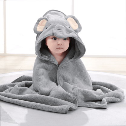 Serviettes de Bain Bébé à Capuche - Peignoirs Ultra-Doux et Absorbants Serviette de bain bébé Entre Bébé et Moi serviette de bain bébé Babar 