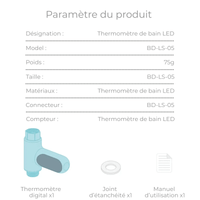 Thermomètre bain bébé description