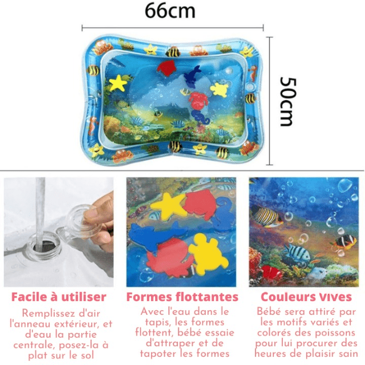 Tapis d'éveil Stillcool ® Tapis d'eau Matelas gonflable jouet enfant  bébé éducatif océan poisson