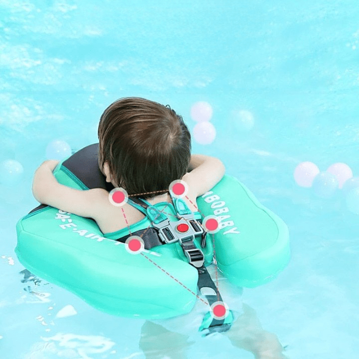 Bouée avec ombrelle anti UV pour piscine