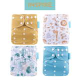 PureBaby | Couche tissu ajustable lavable bébé Couche tissu réutilisable bebe Entre Bébé et Moi Inspire 