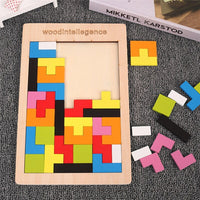 Puzzles Magic Tangram Children Wooden Educational Game Hobby Jigsaw тетрис Cubes Puzzles Kids Toy Children Boys Girls Wood Toys 0 Entre Bébé et Moi 