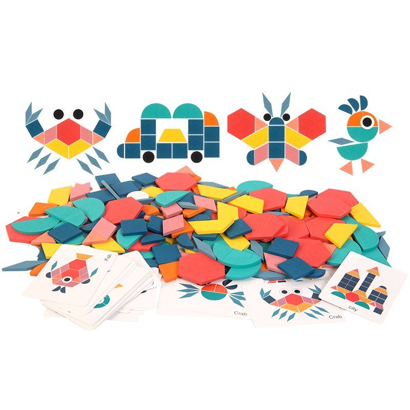 Puzzle tangram bois montessori – Entre Bébé et Moi
