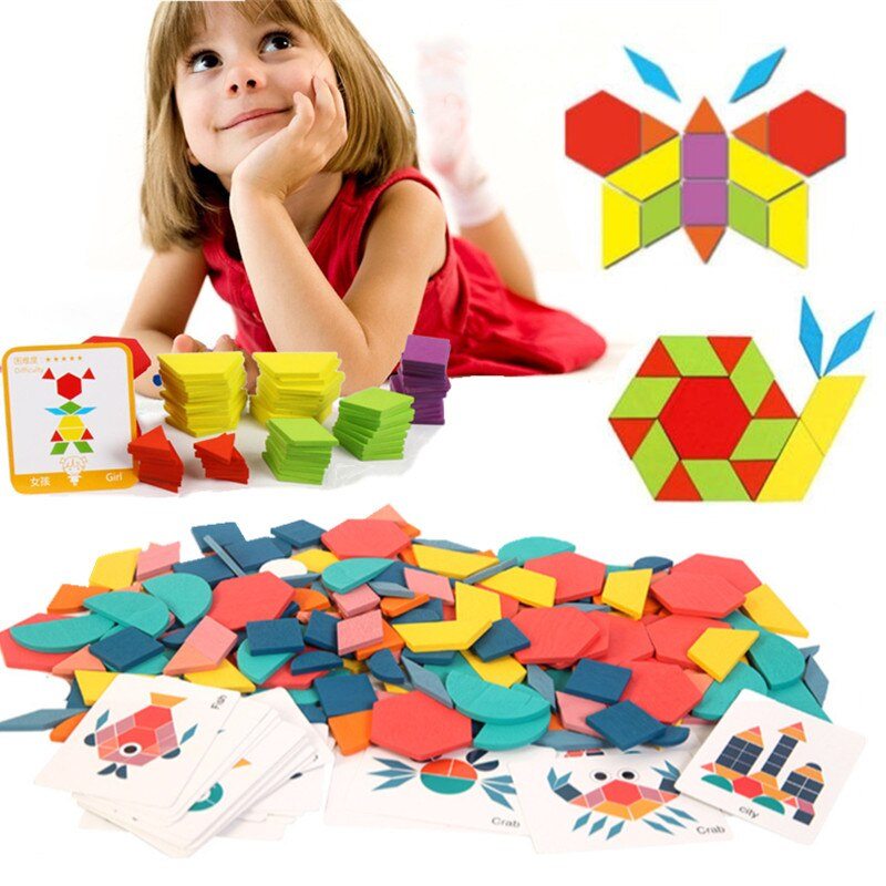 Puzzle tangram bois montessori – Entre Bébé et Moi